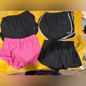 Nike Black and Pink Running Shorts